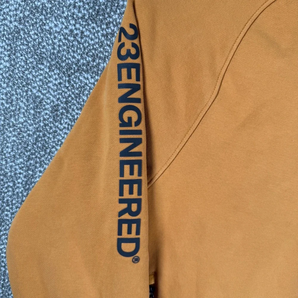Jordan 23 Engineered Hoodie Mens Large Yellow Ochre Fleece Pullover Streetwear